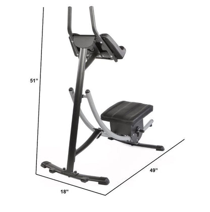 Ab Machine Coaster Abdominal Crunch Trainer for Home Gym Core Workout Equipment