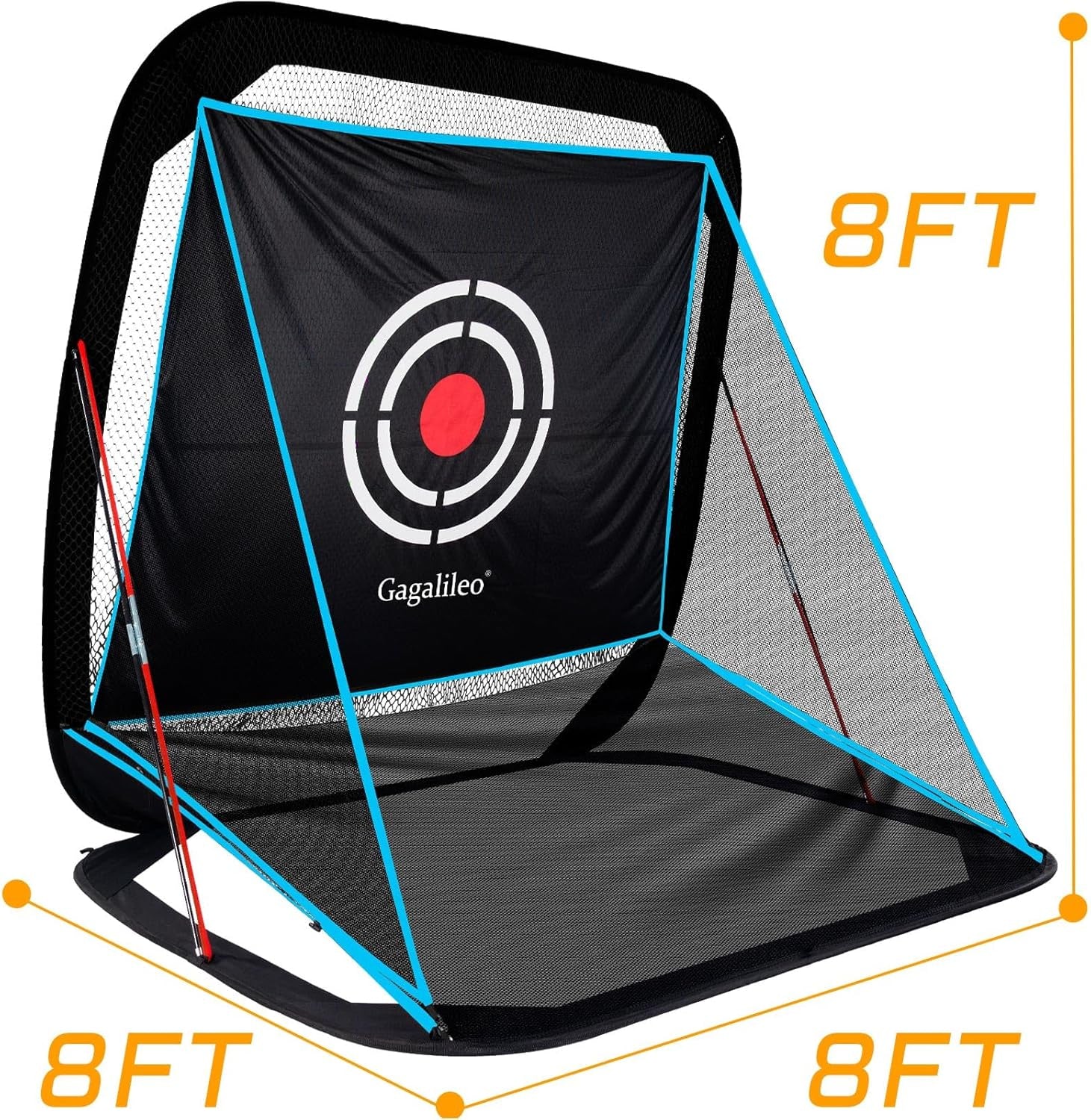 Golf Hitting Practice Nets for Backyard Driving Heavy Duty Men Real Indoor Golf Balls Hitting Pitching Driving Nets for Indoor Outdoor Garage Use Golfing Swing Training Impact Cages with Frame and Net