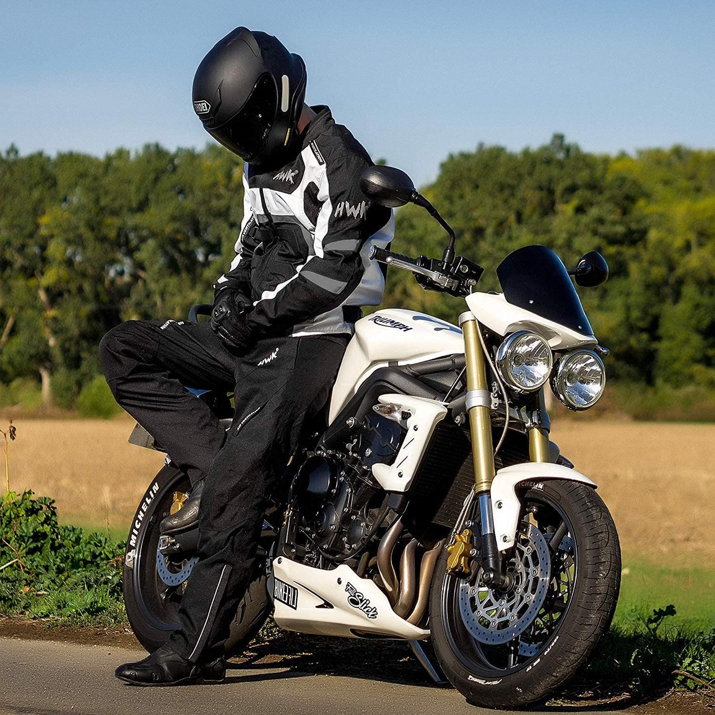 Spyder Motorcycle Jacket for Men with Weather Resistant Cordura Textile Fabric for Enduro Motocross Jacket